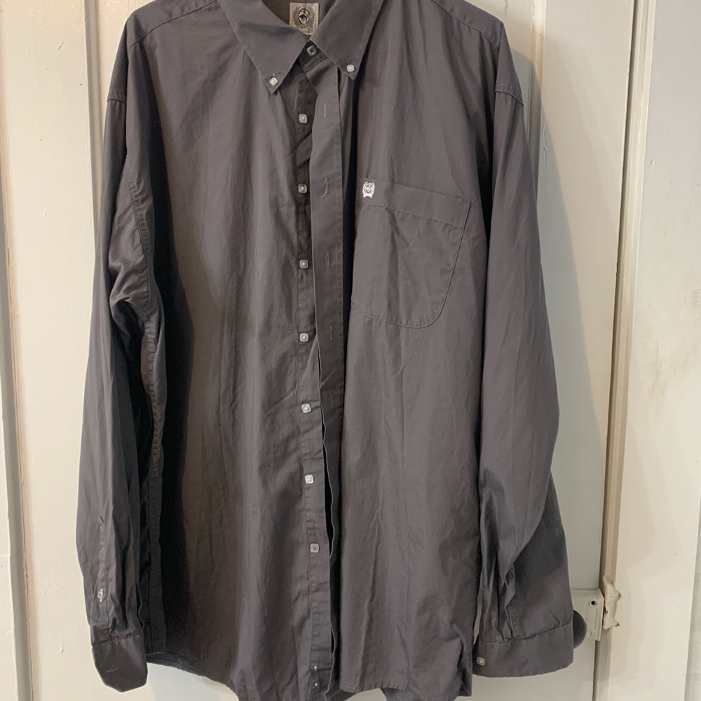 Cinch Charcoal Casual Button-Down Shirt